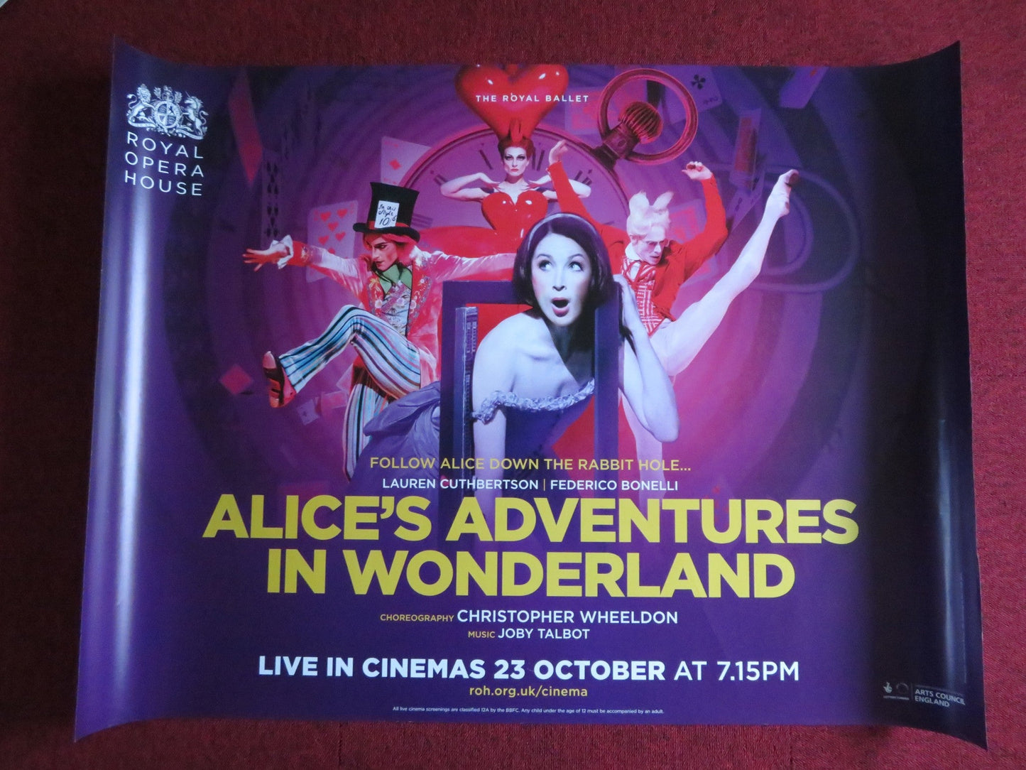 ALICE'S ADVENTURES IN WONDERLAND UK QUAD (30"x 40") ROLLED POSTER ROH 2017 - Rendezvous Cinema