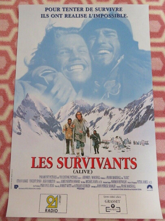 ALIVE / LES SURIVANTS BELGIUM (20"x 13") POSTER ETHAN HAWKE VINCENT SPANO 1993 - Rendezvous Cinema