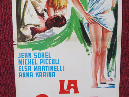 ALL ABOUT LOVING ITALIAN LOCANDINA POSTER JEAN SOREL MICHEL PICCOLI 1964 - Rendezvous Cinema