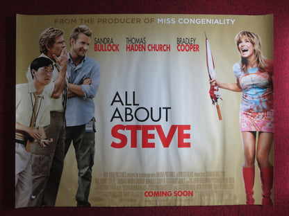 ALL ABOUT STEVE UK QUAD (30"x 40") ROLLED POSTER BRADLEY COOPER S BULLOCK 2009 - Rendezvous Cinema