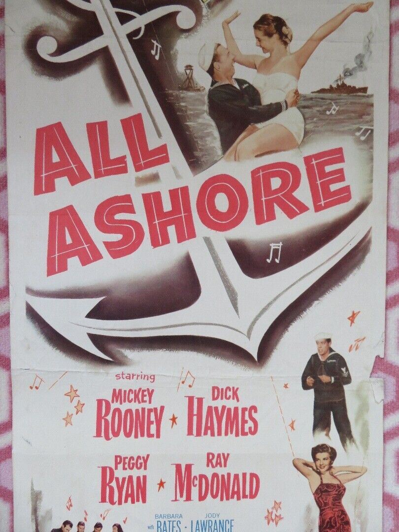 ALL ASHORE US INSERT (14"x 36") POSTER MICKEY ROONEY DICK HAYMES 1953 - Rendezvous Cinema