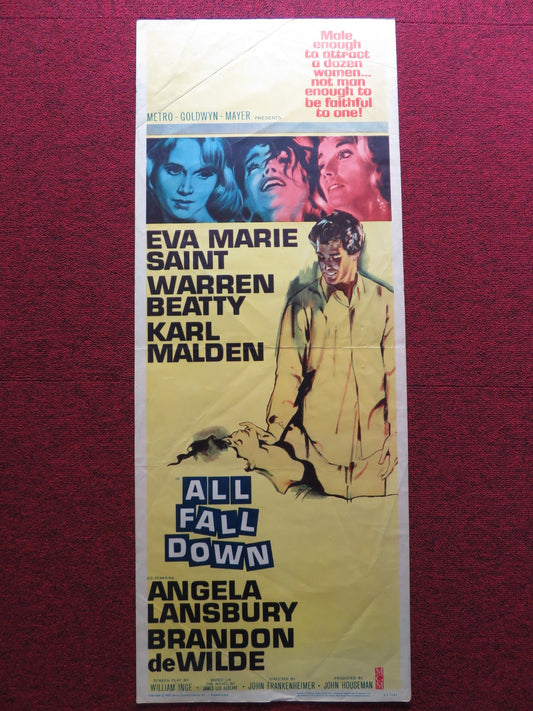 ALL FALL DOWN US INSERT (14"x 36") POSTER EVA MARIE SAINT WARREN BEATTY 1962 - Rendezvous Cinema