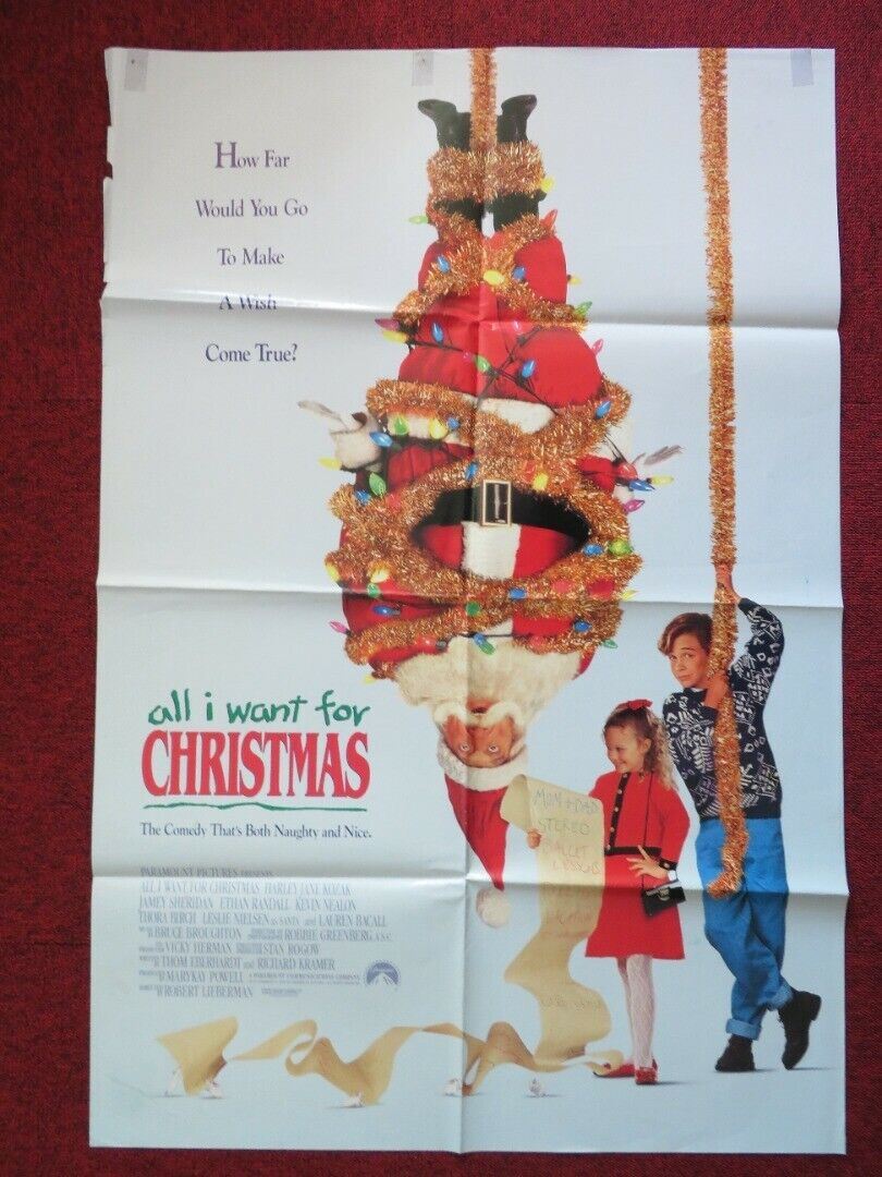 ALL I WANT FOR CHRISTMAS FOLDED US ONE SHEET POSTER THORA BIRCH HARLEY JANE '91 - Rendezvous Cinema