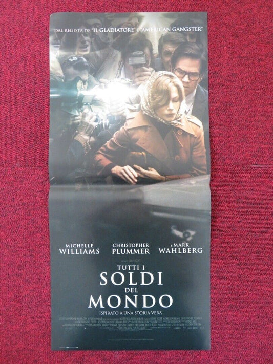 ALL THE MONEY IN THE WORLD ITALIAN LOCANDINA (26.5"x12.5") POSTER M WAHLBERG '17