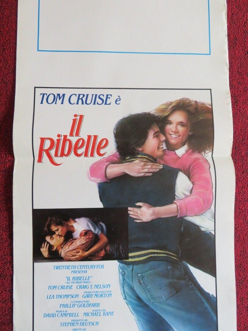 ALL THE RIGHT MOVES ITALIAN LOCANDINA (27.5"x13.5") POSTER TOM CRUISE 1983