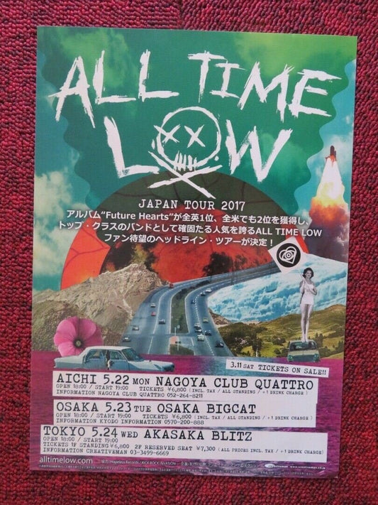 ALL TIME LOW - JAPAN TOUR JAPANESE MUSIC TOUR GIG POSTER 2017