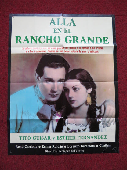 ALLA EN EL RANCHO GRANDE ARGENTINIAN POSTER TITO GUIZAR RENE CARDONA 1936 - Rendezvous Cinema