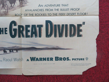 ALONG THE GREAT DIVIDE  FOLDED US ONE SHEET POSTER KIRK DOUGLAS 1951