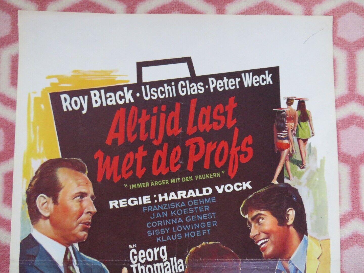 Altijd Last met de Profs  BELGIUM (21"x13.5") POSTER ROY BLACK USCHI GLAS 1968