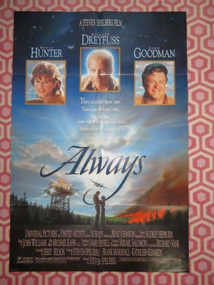 ALWAYS US ONE SHEET POSTER SPIELBERG J.GOODMAN R.DREYFUSS H.HUNTER 1989