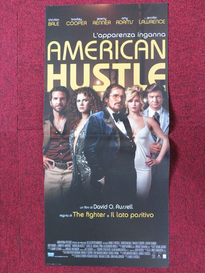 AMERICAN HUSTLE  ITALIAN LOCANDINA (26.5"x12.5") POSTER CHRISTIAN BALE 2013