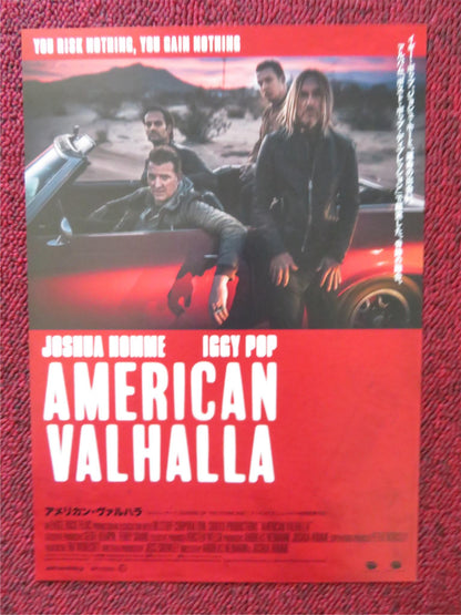 AMERICAN VALHALLA JAPANESE CHIRASHI (B5) POSTER IGGY POP JOSH HOMME 2017