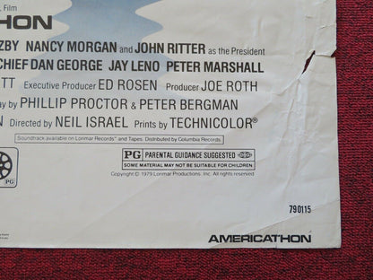 AMERICATHON FOLDED US ONE SHEET POSTER HARVEY KORMAN MEAT LOAF 1979