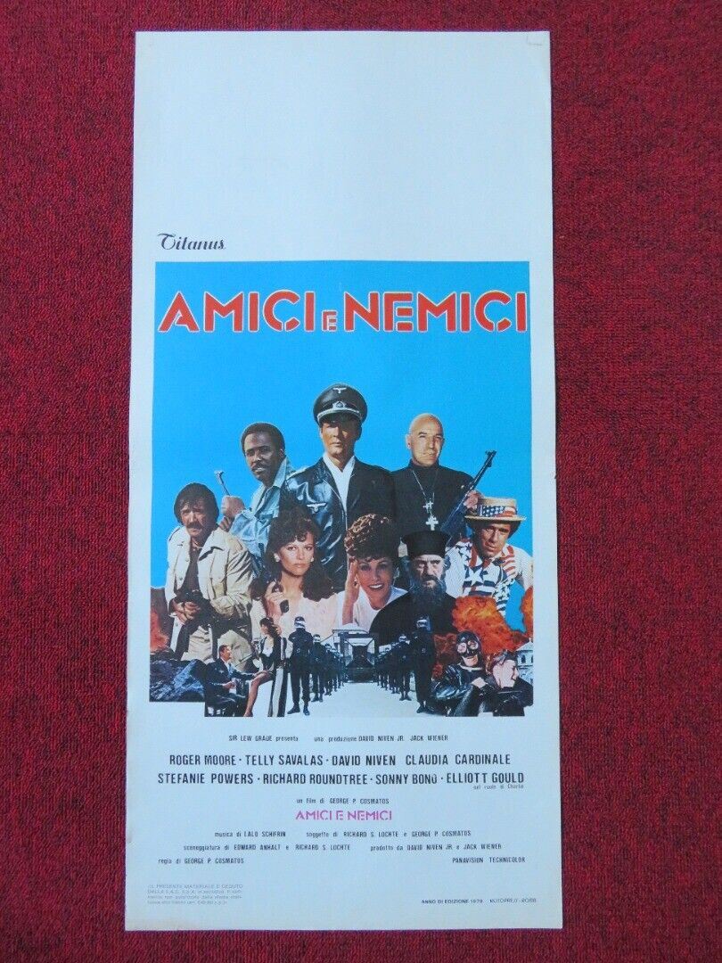 AMICI E NEMICI / Escape to Athena ITALIAN LOCANDINA (27.5"x13") POSTER 1979