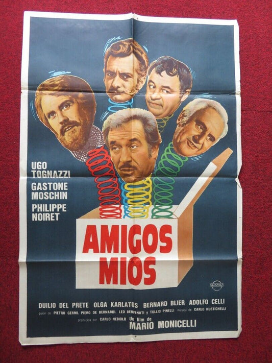 AMIGOS MIOS / AMICI MIEI ARGENTINA ONE SHEET POSTER UGO TOGNAZZI GASTONE MOSCHIN