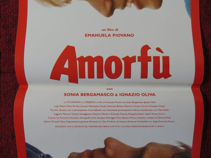 AMORFU  ITALIAN LOCANDINA (25"x12.5") POSTER SONIA BERGAMASCO IGNAZIO OLIVA 2003