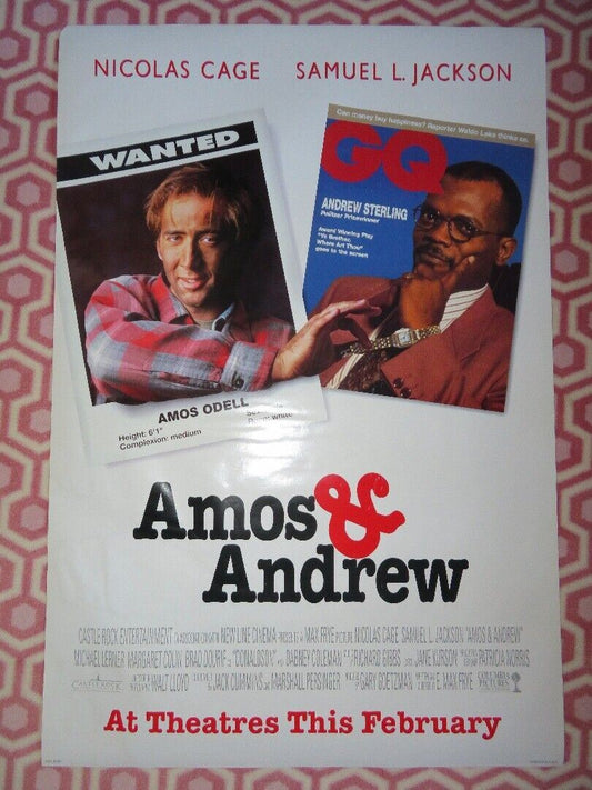 AMOS & ANDREW US ONE SHEET ROLLED POSTER NICHOLAS CAGE SAMUEL L JACKSON 1993