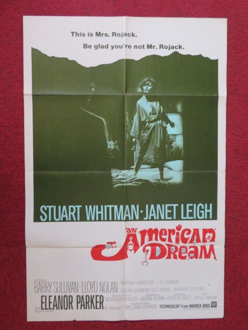 AN AMERICAN DREAM FOLDED US ONE SHEET POSTER  STUART WHITMAN  JANET LEIGH 1966