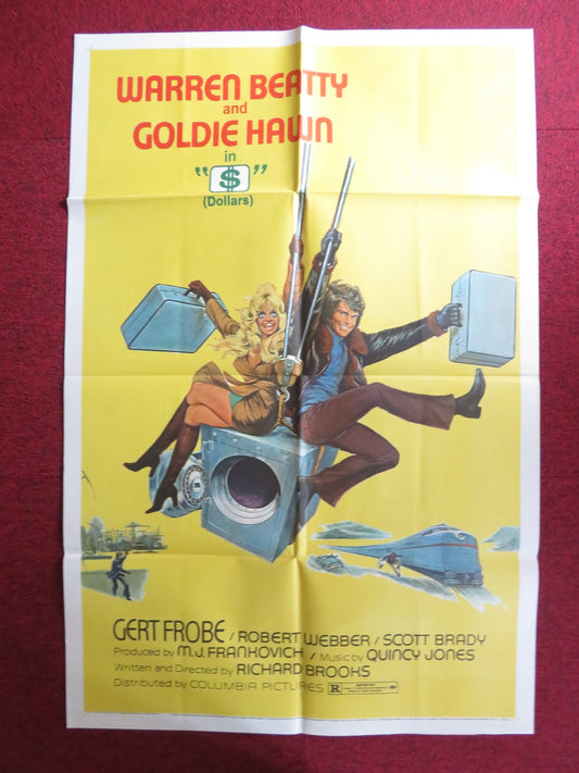 $ / DOLLAR FOLDED US ONE SHEET POSTER WARREN BEATTY GOLDIE HAWN 1971 - Rendezvous Cinema