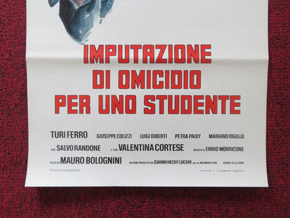 IMPUTAZIONE DI OMICIDIO PER UNO STUDENTE ITALIAN LOCANDINA POSTER RANIERI 1971