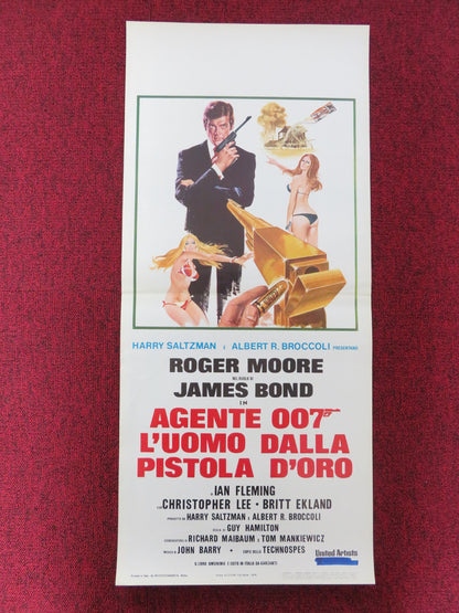 THE MAN WITH THE GOLDEN GUN ITALIAN LOCANDINA POSTER JAMES BOND ROGER MOORE 1974