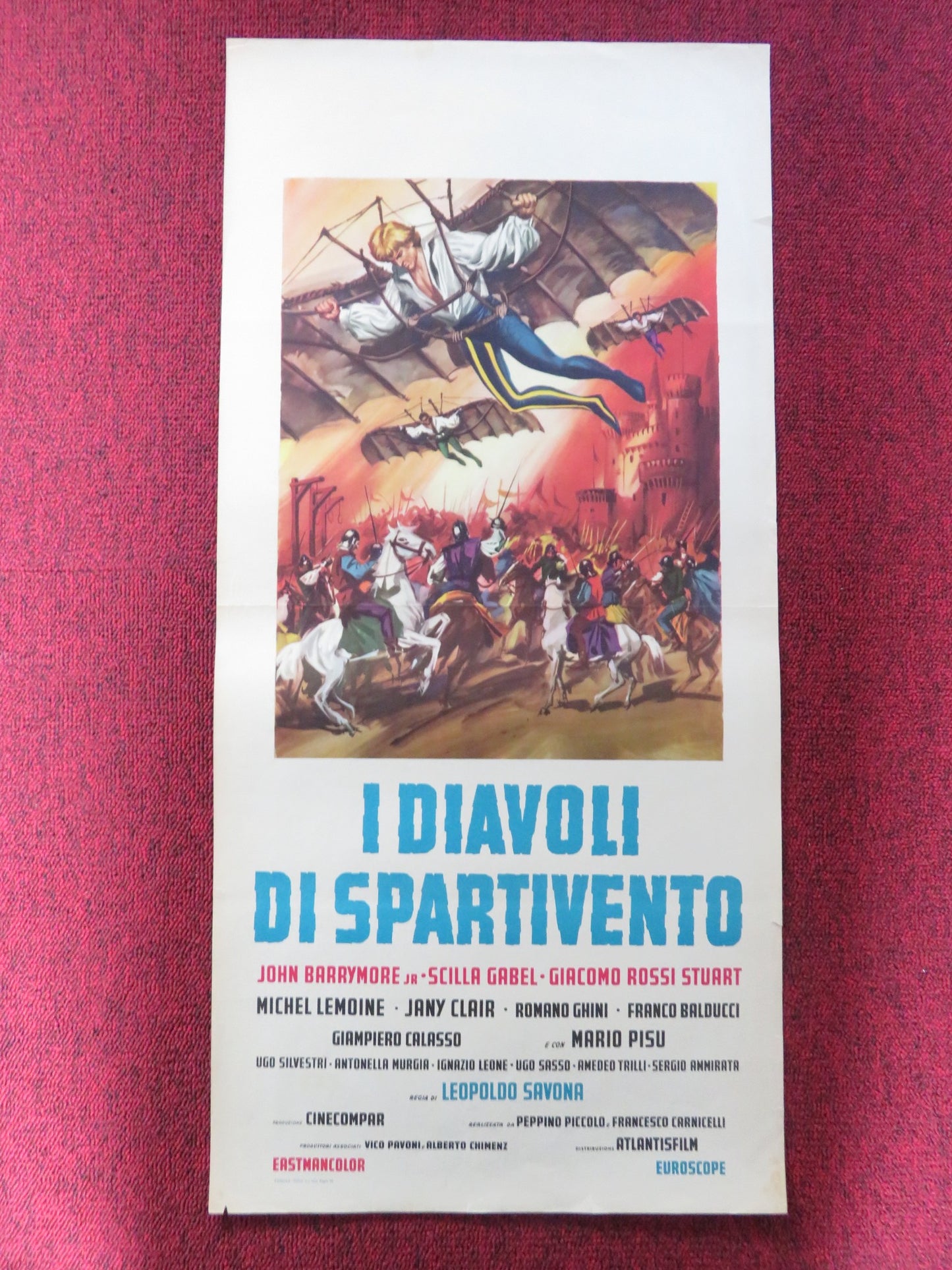 I DIAVOLI DI SPARTIVENTO ITALIAN LOCANDINA POSTER JOHN DREW BARRYMORE GABEL 1963