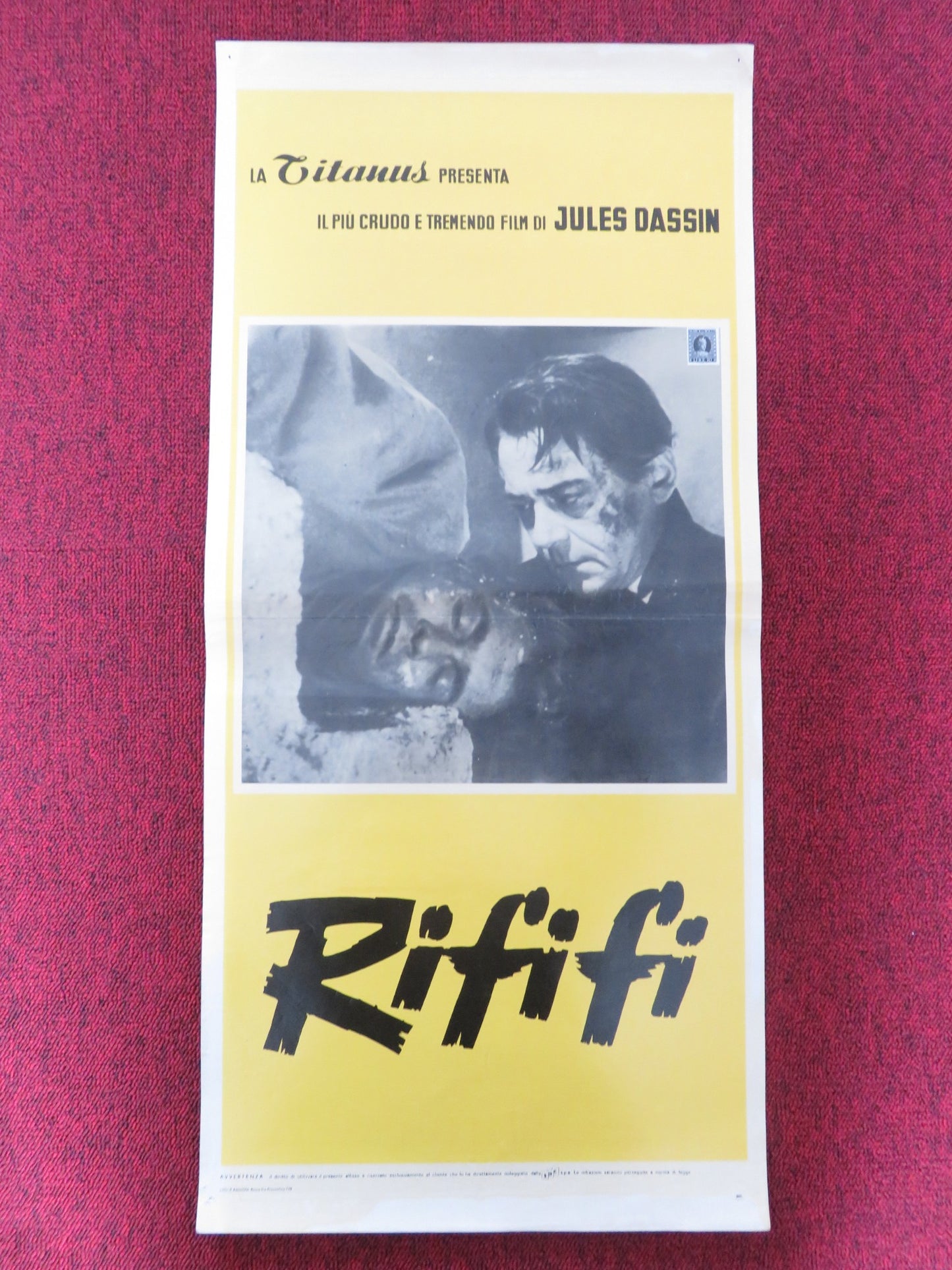 RIFIFI ITALIAN LOCANDINA POSTER JEAN SERVAIS CARL MOHNER 1955