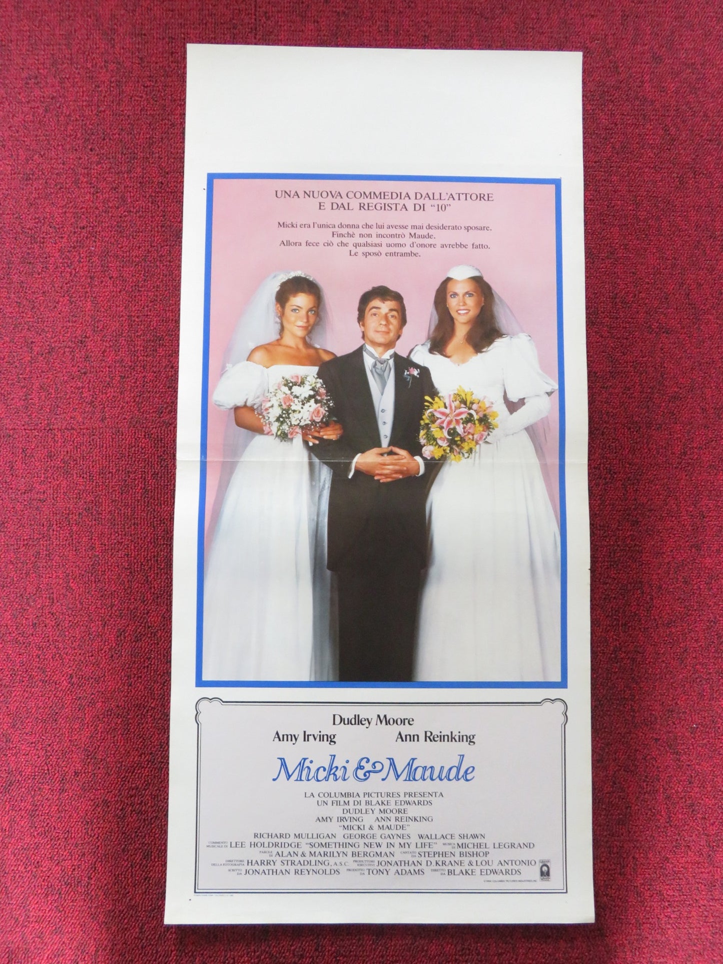 MICKI & MAUDE ITALIAN LOCANDINA POSTER DUDLEY MOORE AMY IRVING 1984