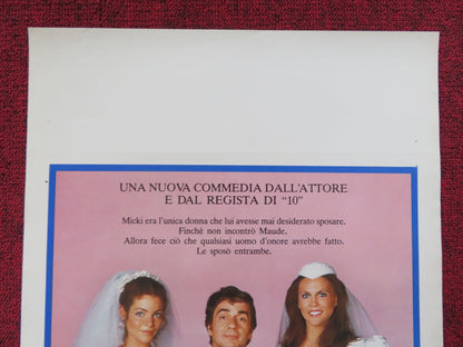 MICKI & MAUDE ITALIAN LOCANDINA POSTER DUDLEY MOORE AMY IRVING 1984