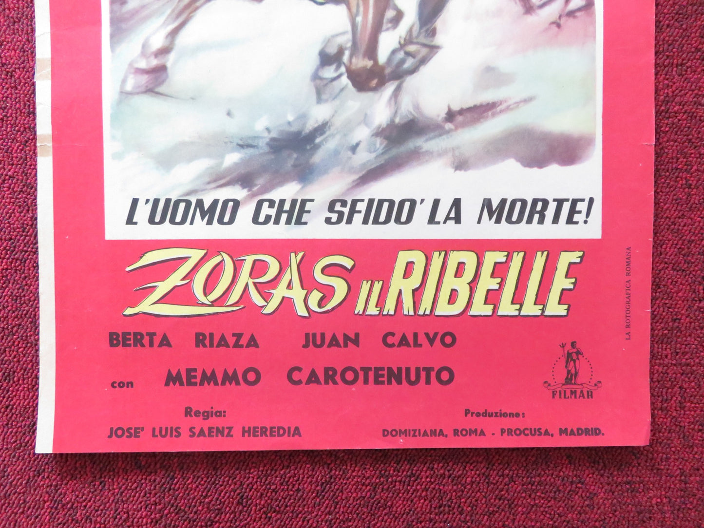 TEN READY RIFLES ITALIAN LOCANDINA POSTER ETTORE MANNI FRANCISCO RABAL 1959