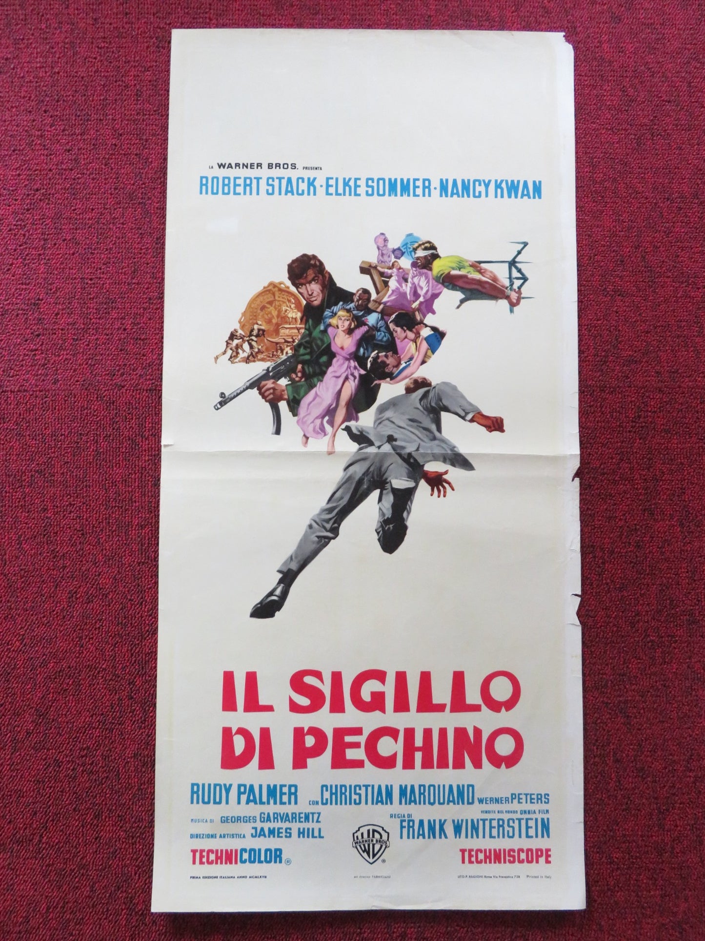 THE CORRUPT ONES ITALIAN LOCANDINA POSTER ROBERT STACK ELKE SOMMER 1967