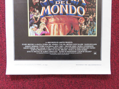 HISTORY OF THE WORLD: PART I ITALIAN LOCANDINA POSTER MEL BROOKS D. DELUISE 1982