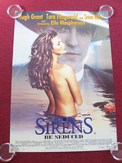 SIRENS VHS VIDEO POSTER ROLLED HUGH GRANT TARA FITZGERALD 1994