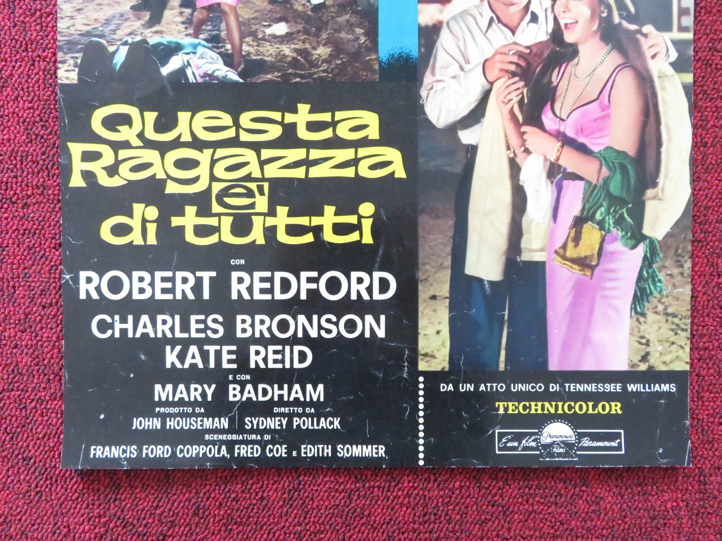 THIS PROPERTY IS CONDEMNED ITALIAN LOCANDINA POSTER ROBERT REDFORD N. WOOD 1966