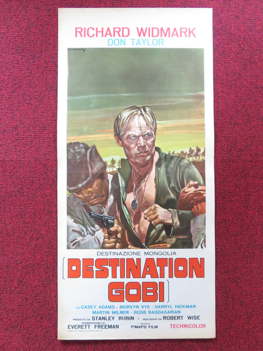 DESTINATION GOBI ITALIAN LOCANDINA POSTER RICHARD WIDMARK CASEY ADAMS 1953