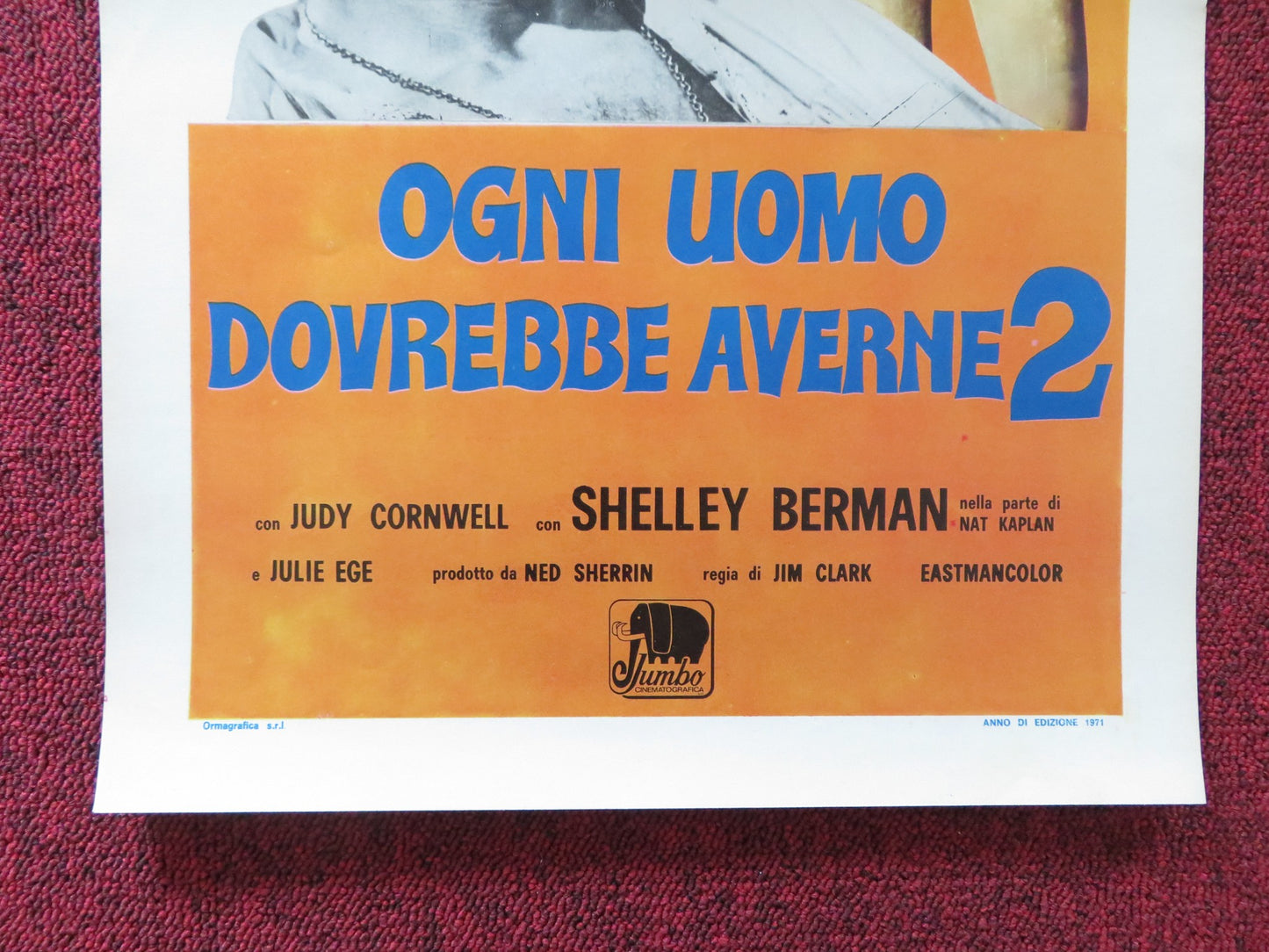 EVERY HOME SHOULD HAVE ONE ITALIAN LOCANDINA POSTER MARTY FELDMAN CORNWELL 1971