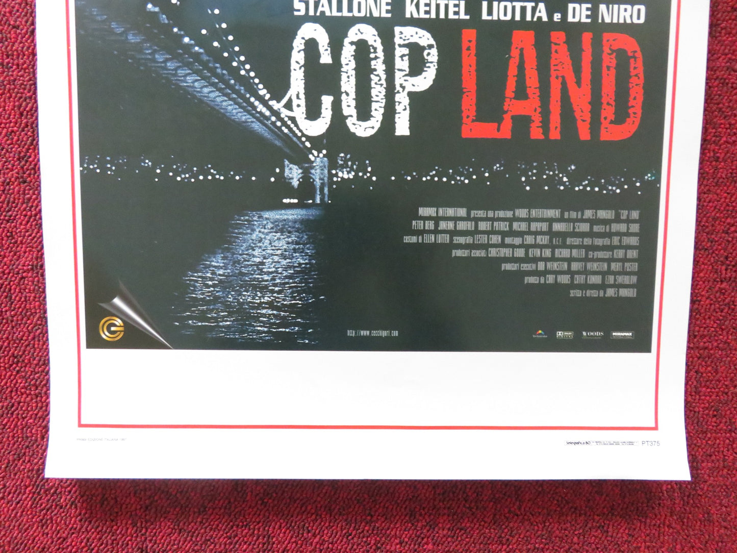 COP LAND ITALIAN LOCANDINA POSTER SYLVESTER STALLONE HARVEY KEITEL 1997