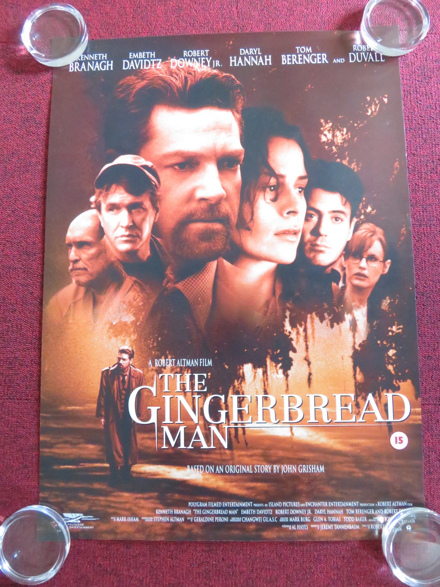 THE GINGERBREAD MAN POSTER ROLLED KENNETH BRANAGH ROBERT DOWNEY JR. 1998