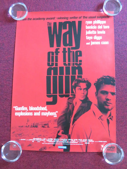 THE WAY OF THE GUN VHS & DVD VIDEO POSTER ROLLED BENICIO DEL TORO J. LEWIS 2000