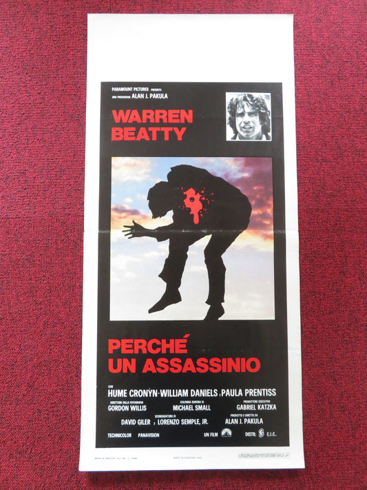 THE PARALLAX VIEW ITALIAN LOCANDINA POSTER WARREN BEATTY HUME CRONYN 1975