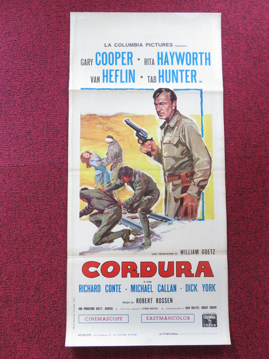 THEY CAME TO CORDURA ITALIAN LOCANDINA POSTER GARY COOPER RITA HAYWORTH 1960