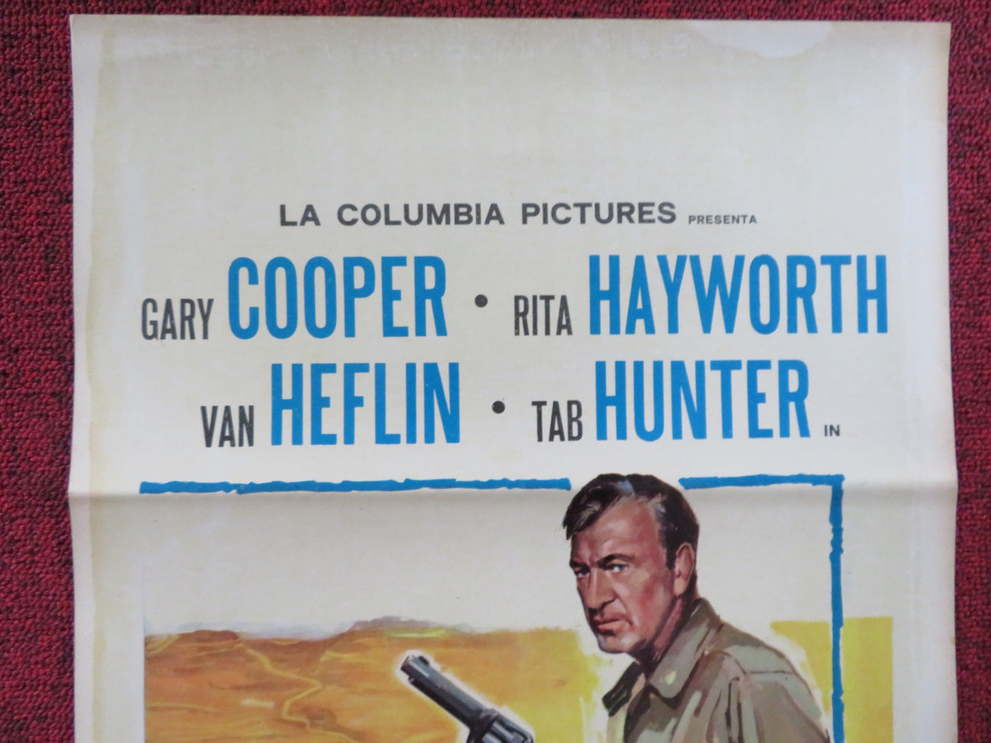 THEY CAME TO CORDURA ITALIAN LOCANDINA POSTER GARY COOPER RITA HAYWORTH 1960