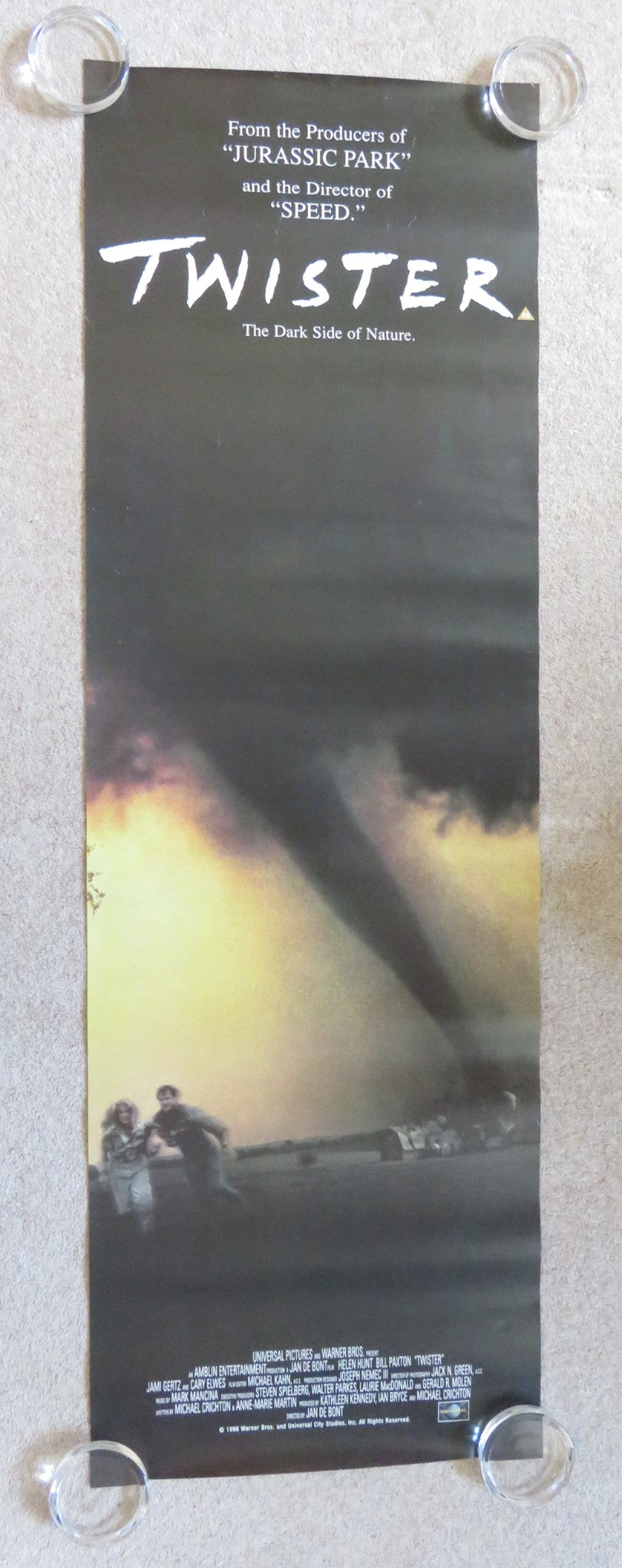 TWISTER BANNER POSTER HELEN HUNT BILL PAXTON 1996