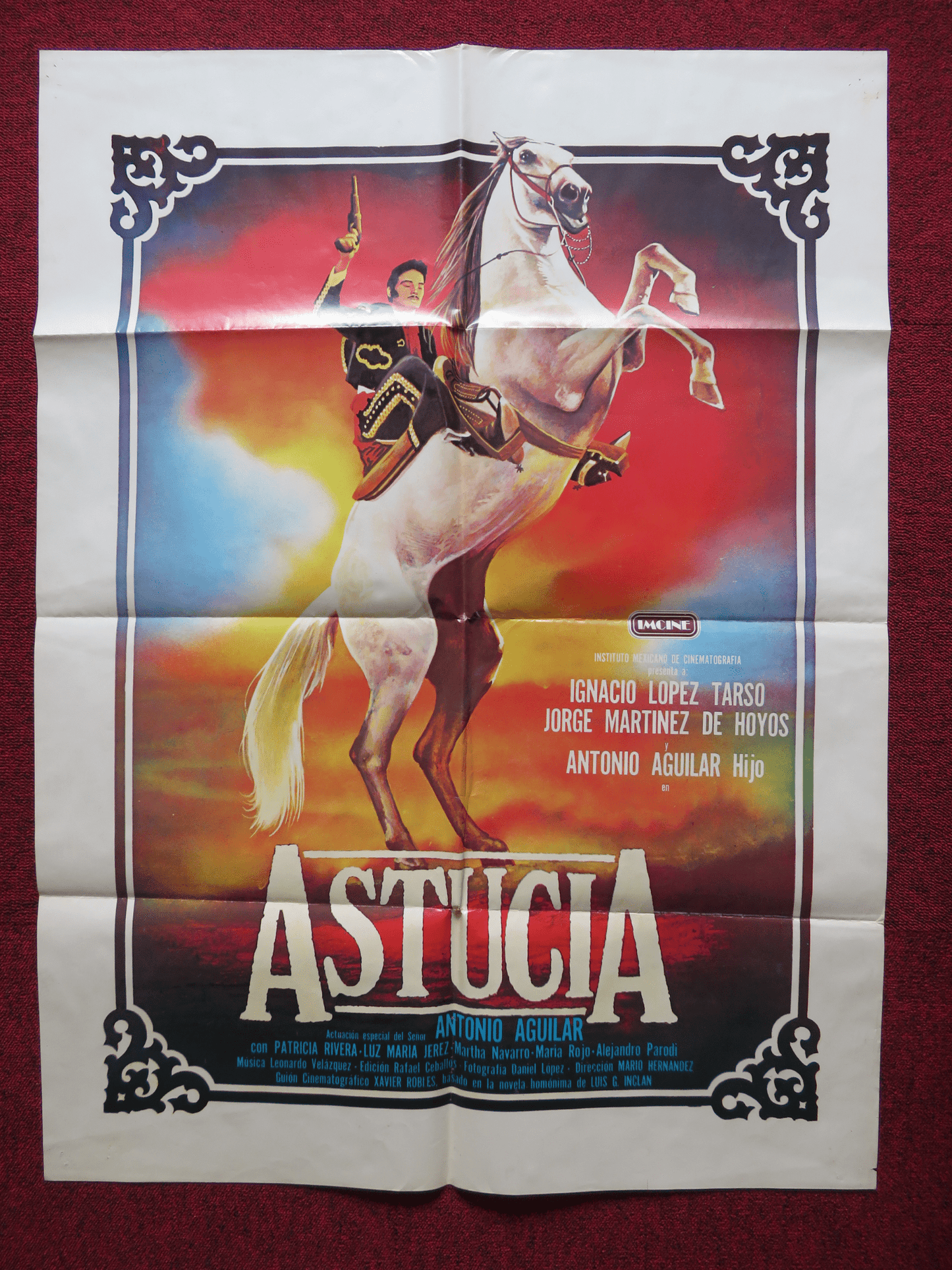 ASTUCIA FOLDED MEXICAN POSTER IGNACIO LOPEZ TARSO JORGE MARTINEZ DE HOYOS 1986