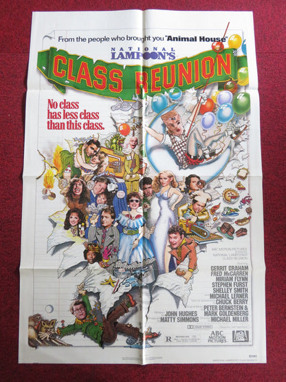 NATIONAL LAMPOON'S CLASS REUNION FOLDED US ONE SHEET POSTER GERRIT GRAHAM 1982