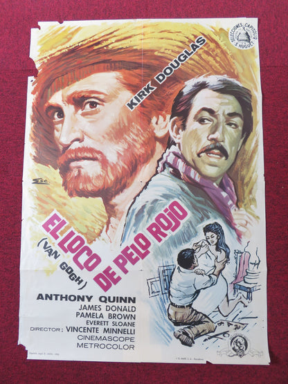 LUST FOR LIFE SPANISH POSTER KIRK DOUGLAS ANTHONY QUINN 1967