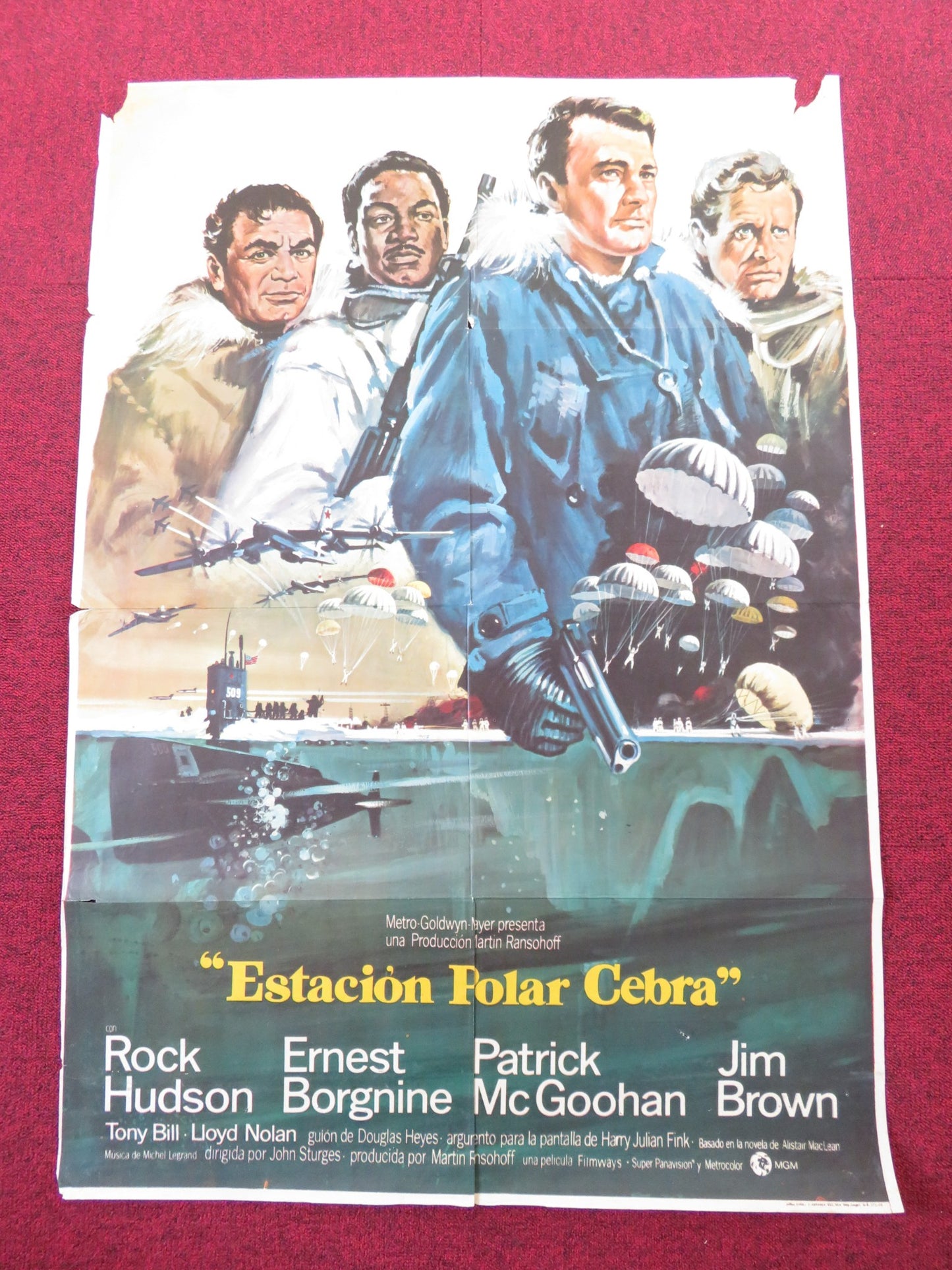 ICE STATION ZEBRA SPANISH POSTER ROCK HUDSON ERNEST BORGNINE 1968