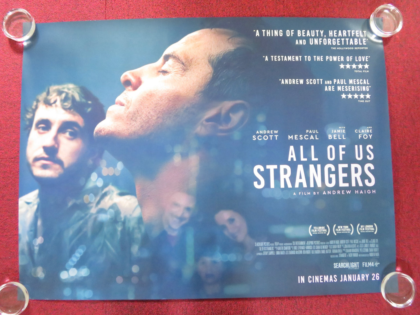 ALL OF US STRANGERS UK QUAD ROLLED POSTER PAUL MESCAL ANDREW SCOTT 2023