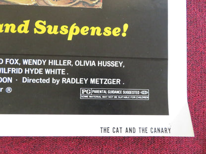 THE CAT AND THE CANARY US TRI FOLDED ONE SHEET ROLLED POSTER HONOR BLACKMAN 1978