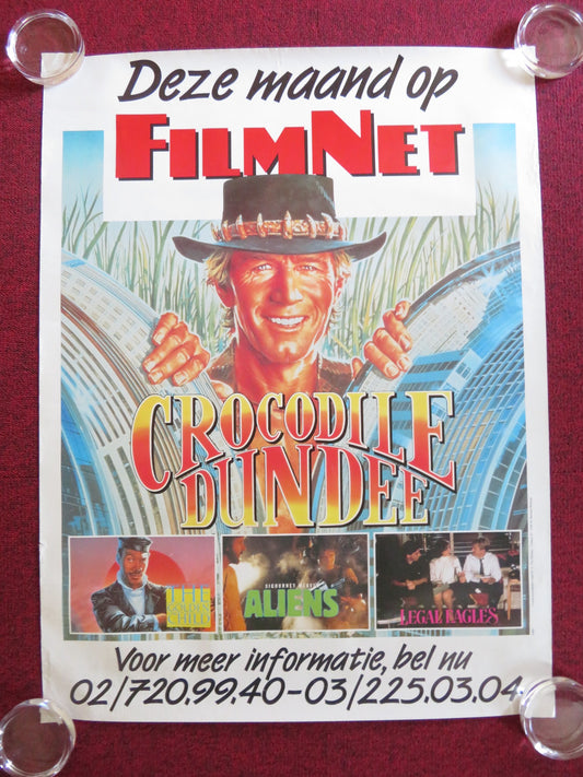 CROCODILE DUNDEE NETHERLANDS POSTER ROLLED PAUL HOGAN LINDA KOZLOWSKI 1986